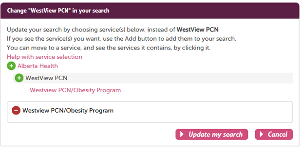 Dialogue box showing you are adding Obesity Program Dialogue box showing you are adding Obesity Program