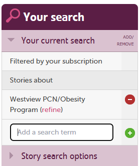 Your search updated with Obesity program Your search updated with Obesity program