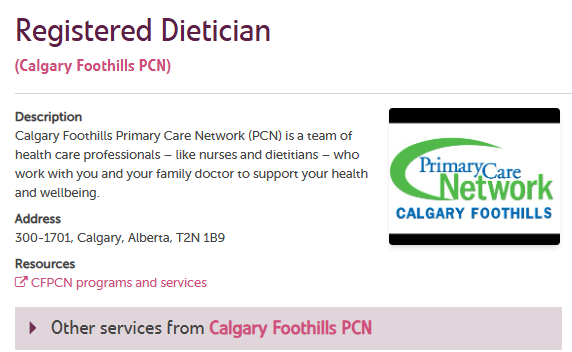Example of service page with a parent - Registered Dietician Example of service page with a parent - Registered Dietician